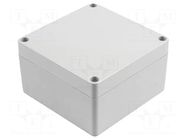 Enclosure: multipurpose; X: 105mm; Y: 105mm; Z: 60mm; 1554; grey; IP68 HAMMOND