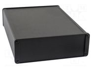 Enclosure: shielding; X: 165mm; Y: 220mm; Z: 55mm; aluminium; black HAMMOND