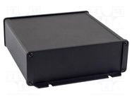 Enclosure: shielding; X: 165mm; Y: 160mm; Z: 55mm; aluminium; black HAMMOND