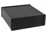 Enclosure: shielding; X: 165mm; Y: 160mm; Z: 55mm; aluminium; black HAMMOND