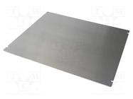 Mounting plate; steel; Series: 1444; natural HAMMOND