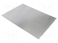 Mounting plate; steel; 1444; natural HAMMOND