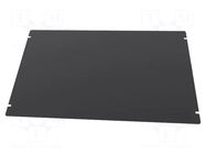 Mounting plate; steel; 1441; black HAMMOND