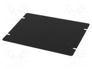 Mounting plate; steel; Series: 1441; black HAMMOND