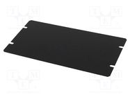 Mounting plate; steel; Series: 1441; black HAMMOND