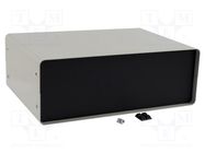 Enclosure: with panel; vented; 1401; X: 356mm; Y: 254mm; Z: 127mm HAMMOND