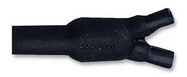 HEAT SHRINK BOOT, Y TRANS, 2:1, BLK, PO