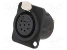 Socket; XLR; female; PIN: 7; straight; with push button; soldering NEUTRIK