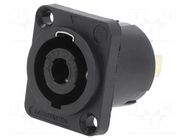 For panel mounting; socket; straight NEUTRIK