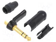 Connector: Jack 6,3mm; plug; male; stereo; ways: 3; angled 90°; PRX NEUTRIK