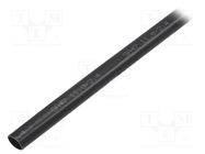 Heat shrink sleeve; glued; 4: 1; 11mm; L: 1.2m; black 