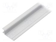 Profiles for LED modules; white; L: 1m; WALLE12; aluminium TOPMET