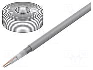 Wire: microphone cable; 2x0.35mm2; grey; OFC; -15÷70°C TASKER