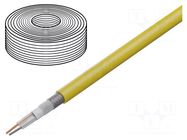 Wire: microphone cable; 2x0.35mm2; yellow; OFC; -15÷70°C TASKER
