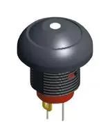 PB SW, SPST, 0.5A, 48VAC, RED, SOLDER