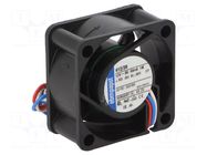 Fan: DC; axial; 12VDC; 40x40x20mm; 10m3/h; slide; 6000rpm EBM-PAPST