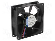 Fan: DC; axial; 24VDC; 80x80x25mm; 58m3/h; 26dBA; slide bearing EBM-PAPST