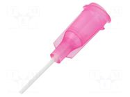 Needle: plastic flexible; 0.5"; Size: 20; straight; 0.6mm FISNAR