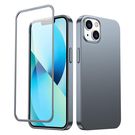 Joyroom 360 Full Case front and back cover for iPhone 13 + tempered glass screen protector grey (JR-BP927 tranish), Joyroom
