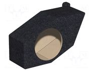 Car loudspeaker enclosure; MDF; black melange; 200mm; BMW; 8l BASSER
