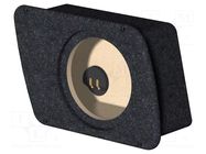 Car loudspeaker enclosure; MDF; black melange; 200mm; Opel; 8l BASSER