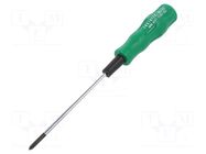 Screwdriver; Phillips; PH00; Blade length: 80mm ENGINEER