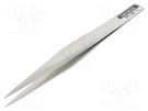 Tweezers; Tweezers len: 125mm; universal; Blade tip shape: sharp ENGINEER