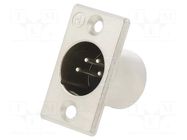 Connector: XLR; socket; male; PIN: 4; straight; soldering; silver NEUTRIK