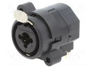 Connector: Jack 6,3mm + XLR; socket; female; angled 90°; THT; 3A NEUTRIK