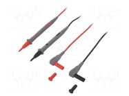 Test leads; Inom: 10A; Len: 1.2m; test leads x2; red and black AXIOMET