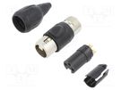 Plug; XLR; female; PIN: 3; straight; for cable; soldering; 16A; 16AWG NEUTRIK