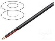 Wire: loudspeaker cable; 2x17AWG; stranded; OFC; black; unshielded TASKER