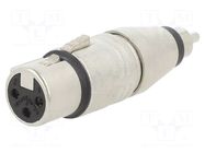connector ADAPTER XLRF 2POLE  PHONO M NEUTRIK