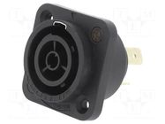 Connector: circular; socket; female; PIN: 3; for panel mounting NEUTRIK
