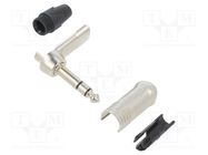 Plug; Jack 6,3mm; male; stereo; ways: 3; angled 90°; for cable; PRX NEUTRIK