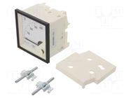 Voltmeter; on panel; VDC: 0÷400V; Class: 1.5; Umax: 600V; 72x72mm LUMEL