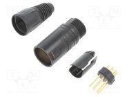 Plug; XLR; male; PIN: 6; straight; for cable; zinc die-cast; 3.5÷8mm NEUTRIK