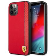 Ferrari FESAXHCP12LRE iPhone 12 Pro Max 6.7&quot; red/red hardcase On Track Carbon Stripe, Ferrari