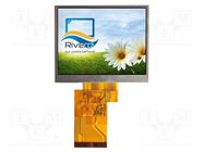 Display: TFT; 3.5"; 320x240; Illumin: LED; Dim: 76.9x63.9x3.15mm Riverdi