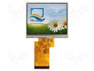 Display: TFT; 3.5"; 320x240; Illumin: LED; Dim: 76.9x63.9x4.25mm Riverdi