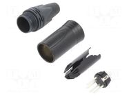 Connector: XLR; plug; male; XX; 10A; PIN: 4; straight; for cable NEUTRIK