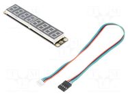 Display: LED; No.char: 8; green; 117x22mm; Gravity; 5VDC; -40÷85°C DFROBOT