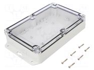 Enclosure: multipurpose; X: 140mm; Y: 210mm; Z: 45mm; ZP; light grey KRADEX