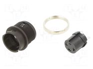 Connector: circular; socket; 678; female; PIN: 3; 150V; 7A; IP40 BINDER