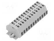 Terminal block; ways: 12; 0.08÷1.5mm2; spring clamp; grey; 400V WAGO