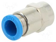 Push-in fitting; straight; -0.95÷6bar; Gasket: NBR caoutchouc; QS FESTO