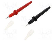 Set of measuring probes; 10A; 600V; red and black; 2pcs. POMONA