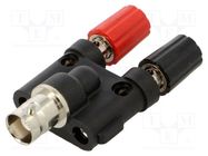 Adapter; 60VDC; Type: with 4mm transversal socket; max.115°C POMONA