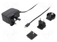 Power supply: switched-mode; mains,plug; 5VDC; 3A; 15W; Plug: EU OKDO