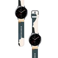 Strap Moro for Samsung Galaxy Watch 40 / 41 / 42 / 43 / 44 mm silicone bracelet watch band - pattern 13, Hurtel
